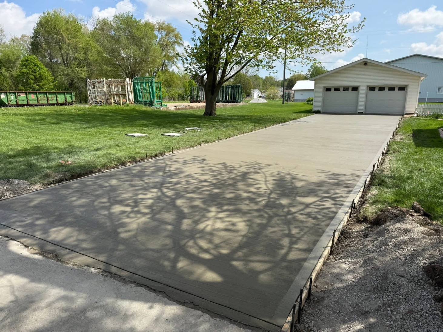 Concrete driveway